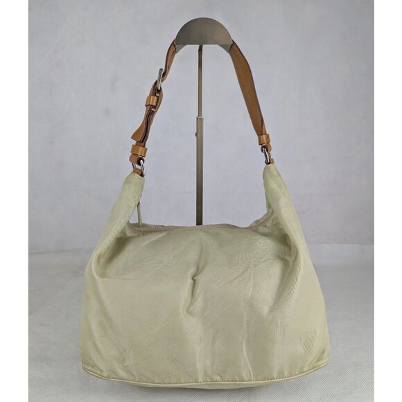 Authentic PRADA Tessuto Nylon Shoulder Bag Light Beige Cream Made in Italy - Picture 1 of 12